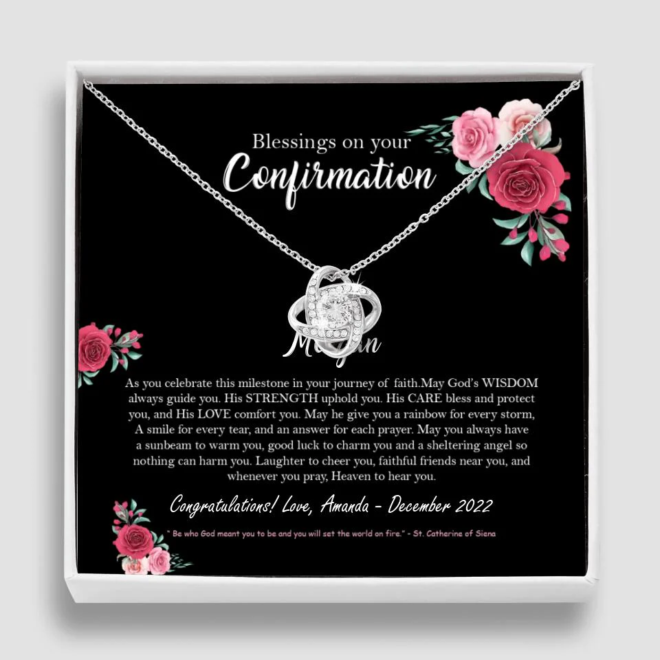 Blessings On Your Confirmation - Personalized Necklace - Gift For Daughter On Anniversaries - Image 2