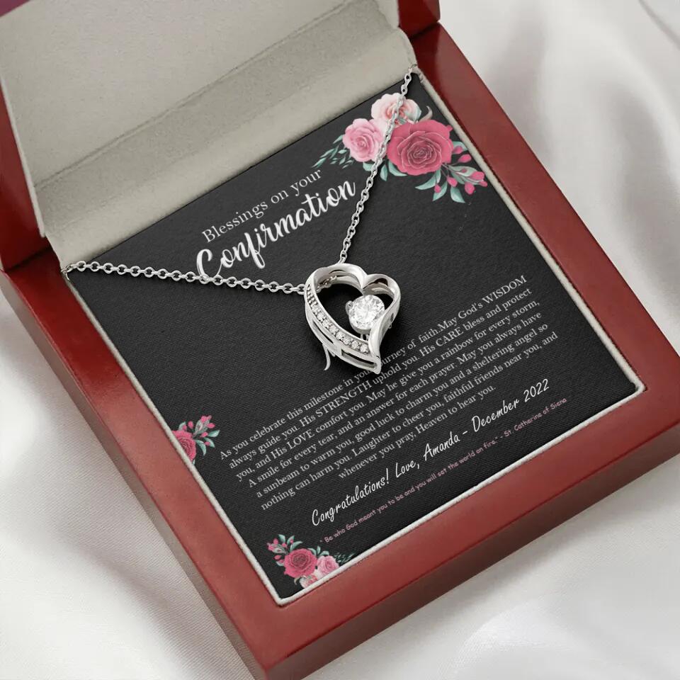Blessings On Your Confirmation - Personalized Necklace - Gift For Daughter On Anniversaries - Image 24