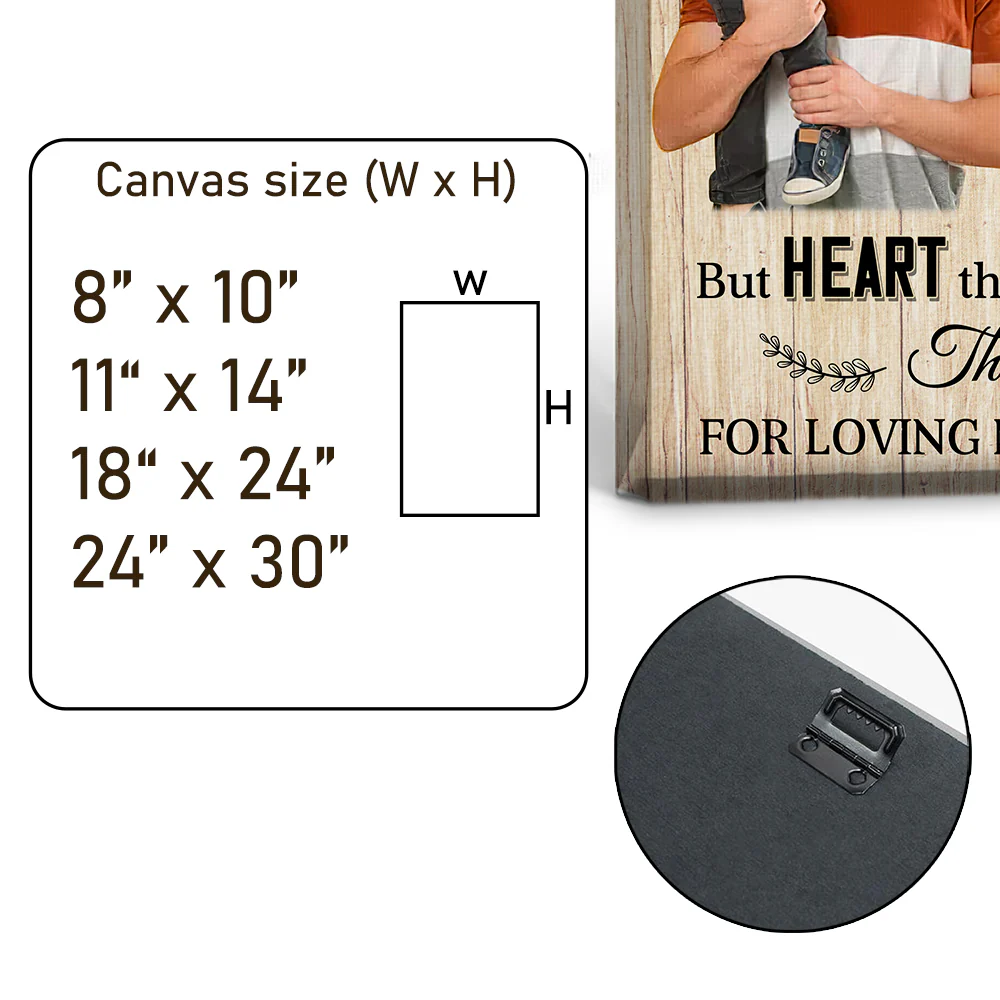 Bonus Dad, The Gift Of Life - Personalized Canvas - Father's Day Gift - Image 3