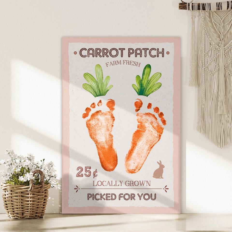 Carrot Patch Farm Fresh Picked For You - Footprint Canvas Poster - Gift For Family - Image 10
