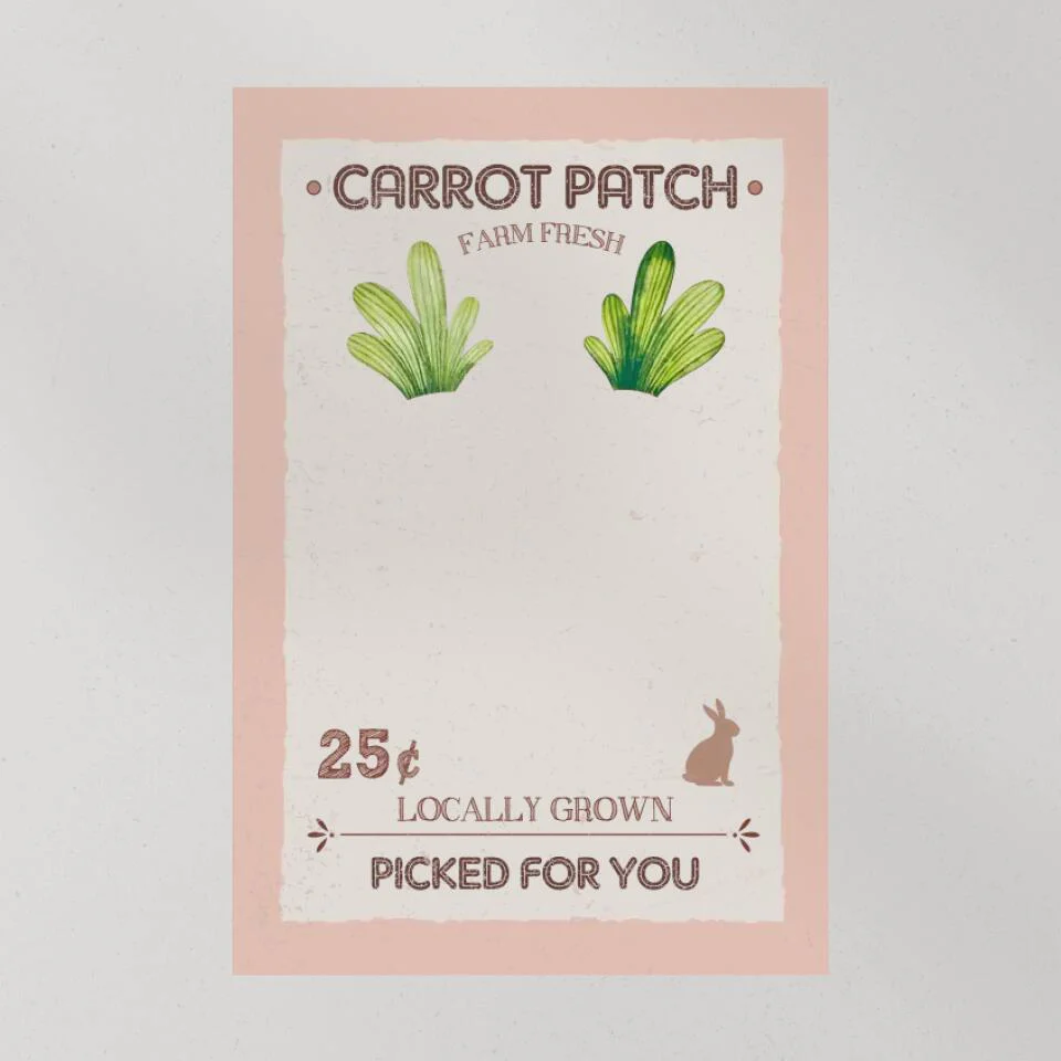 Carrot Patch Farm Fresh Picked For You - Footprint Canvas Poster - Gift For Family - Image 7