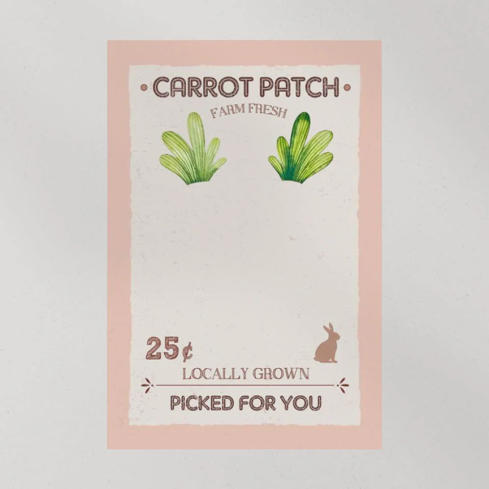 Carrot Patch Farm Fresh Picked For You - Footprint Canvas Poster - Gift For Family - Image 9