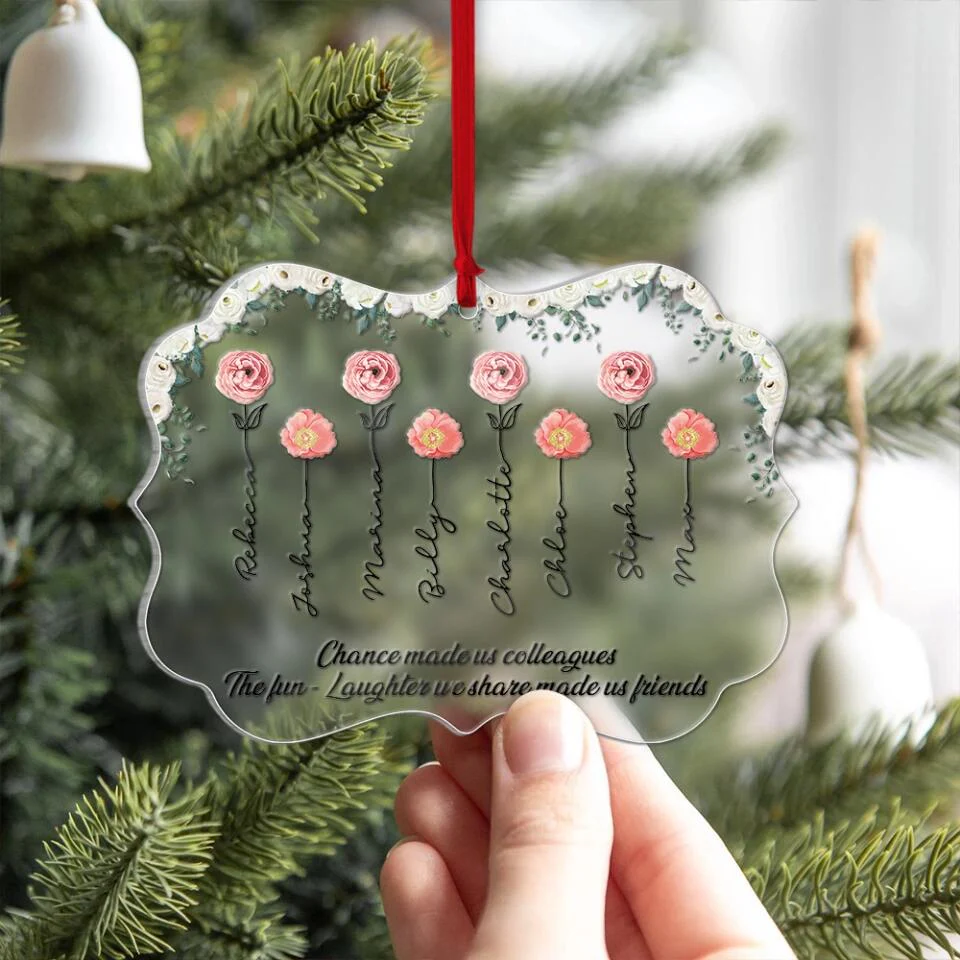 Chance Made us Colleagues But The Fun & Laughter We Share Made us Friends Personalized Ornament - Image 6