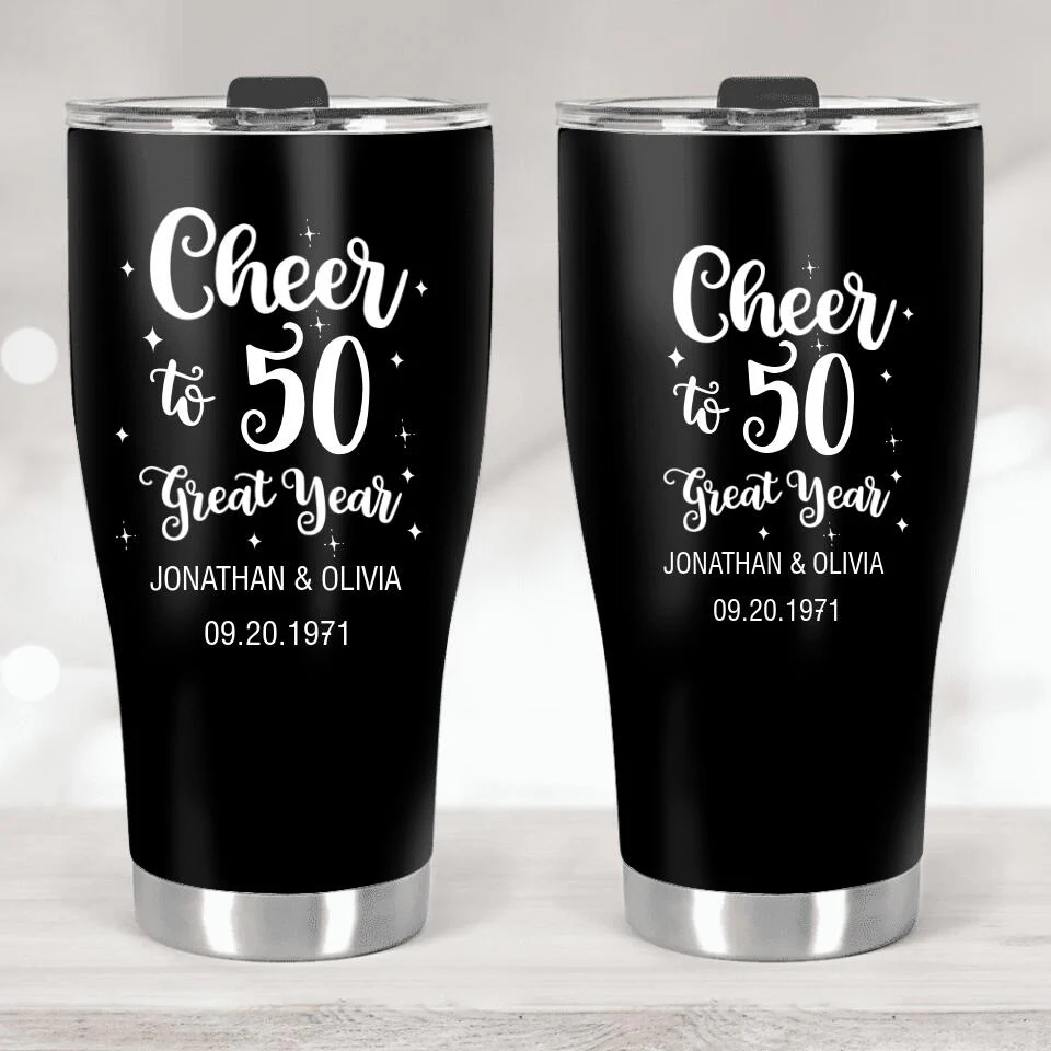Cheer To Great Year - Personalized Tumbler - Custom Year & Name - Image 2