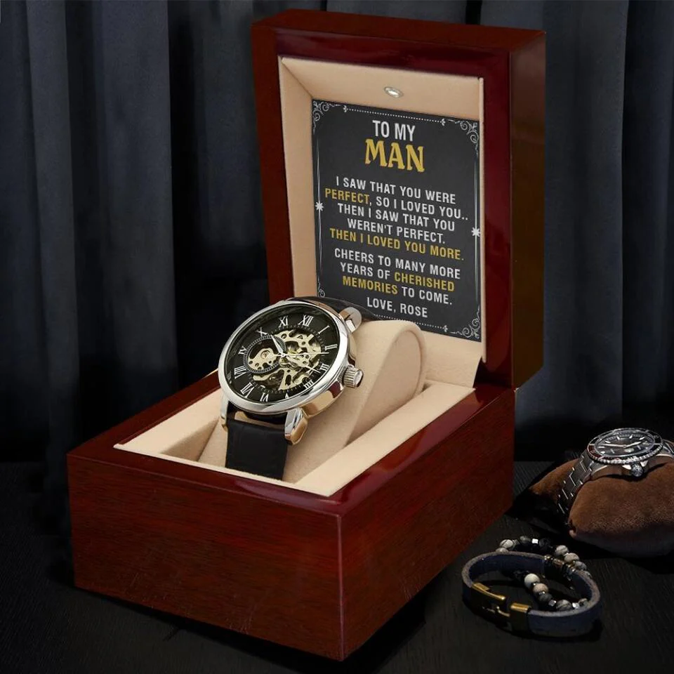 Cheers to Many More Years of Memories to Come, Anniversary Gifts for Him, Personalized Men's Watch - Image 4