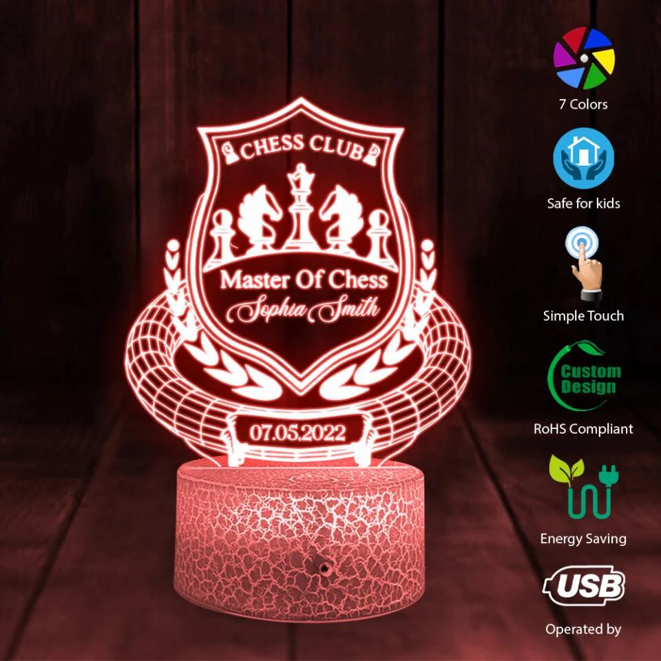 Chess Club, Master of Chess - 3D Led Light - Image 3