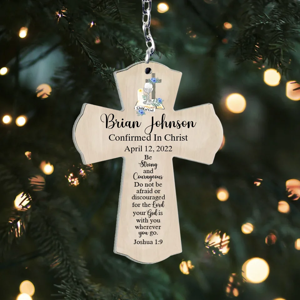 Christian Cross Keychain - Personalized Name Keychain - Confirmed in Christ - Gift for Friends, Family - Image 2