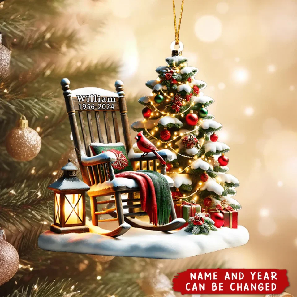 Christmas In Heaven - Personalized Memorial Acrylic Ornament - Christmas Gift for Loss of Loved Ones