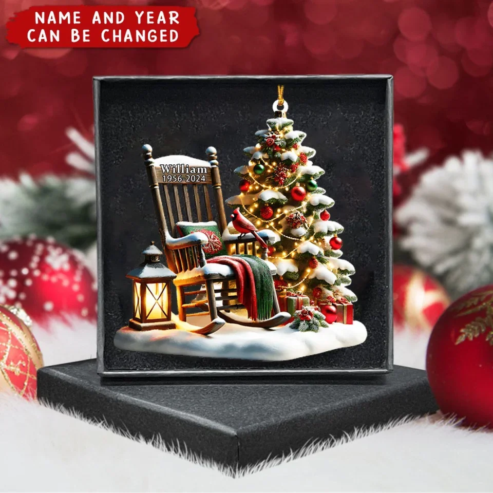Christmas In Heaven - Personalized Memorial Acrylic Ornament - Christmas Gift for Loss of Loved Ones - Image 4