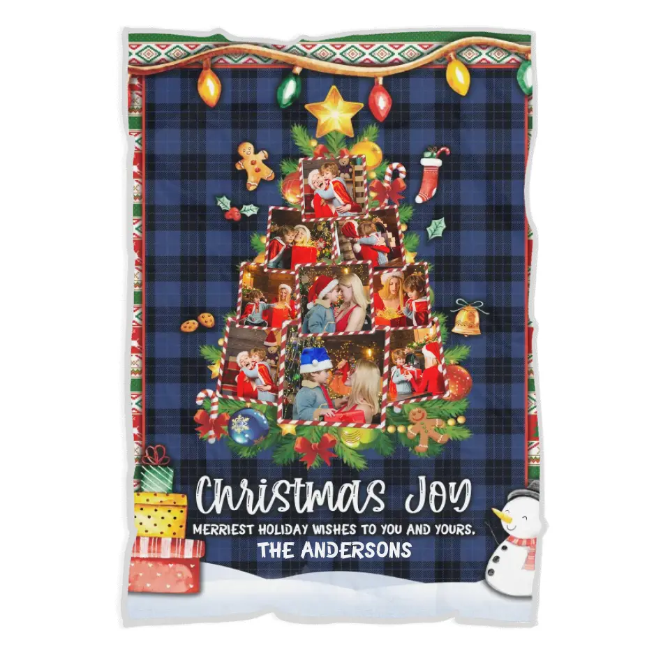 Christmas Joy Meriest Holiday Wishes To You And Yours - Personalized Upload Photo Blanket - Best Gift For Your Kids/Son/Grandchildren On Christmas - 210IHNUNBL722 - Image 6