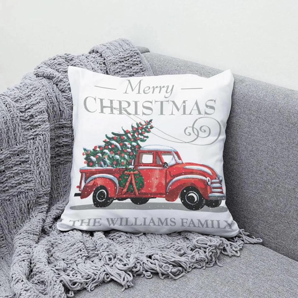 Christmas Truck With Tree Pillow Christmas Gift For Family - Image 9