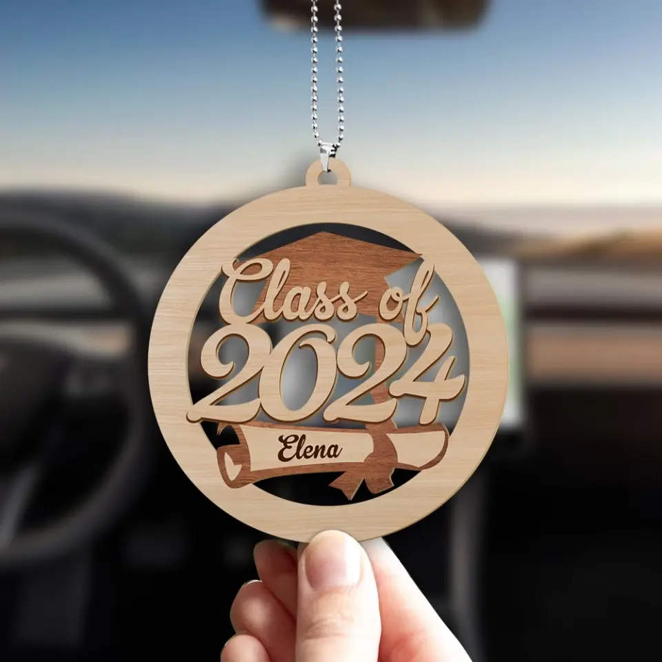 Class Of 2025 Ambitious Persevering Hard Working Flexible - Custom Name Wooden Ornament - Graduation Gifts | 306IHPNPOR627 - Image 3