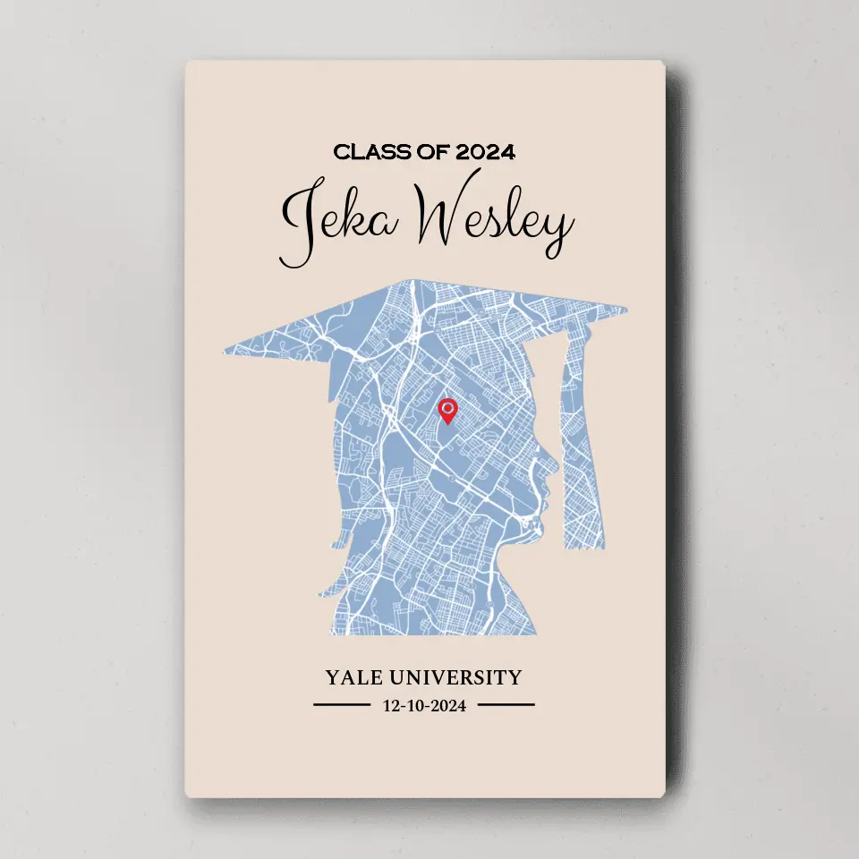 Class Of 2025 Graduated Gift Custom Canvas Poster Gift For College Guy Classmate