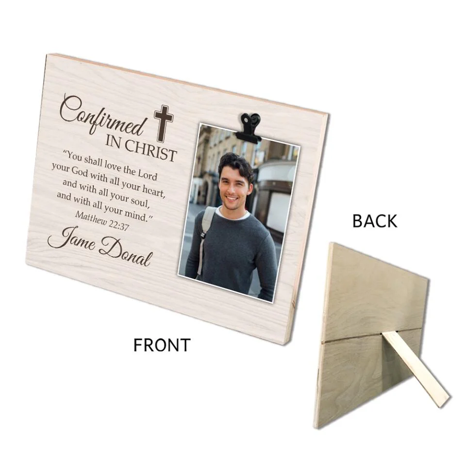 Confirmed in Christ You Shall Love the Lord Your God with All Your Heart - Matthew 22:37 - Personalized Name - Custom Your Picture - Photo Clip Frame - Best Confirmation Gifts For Boys Girls - for Jesus Lovers - Christian Gifts - 303ICNNPPT330 - Image 7