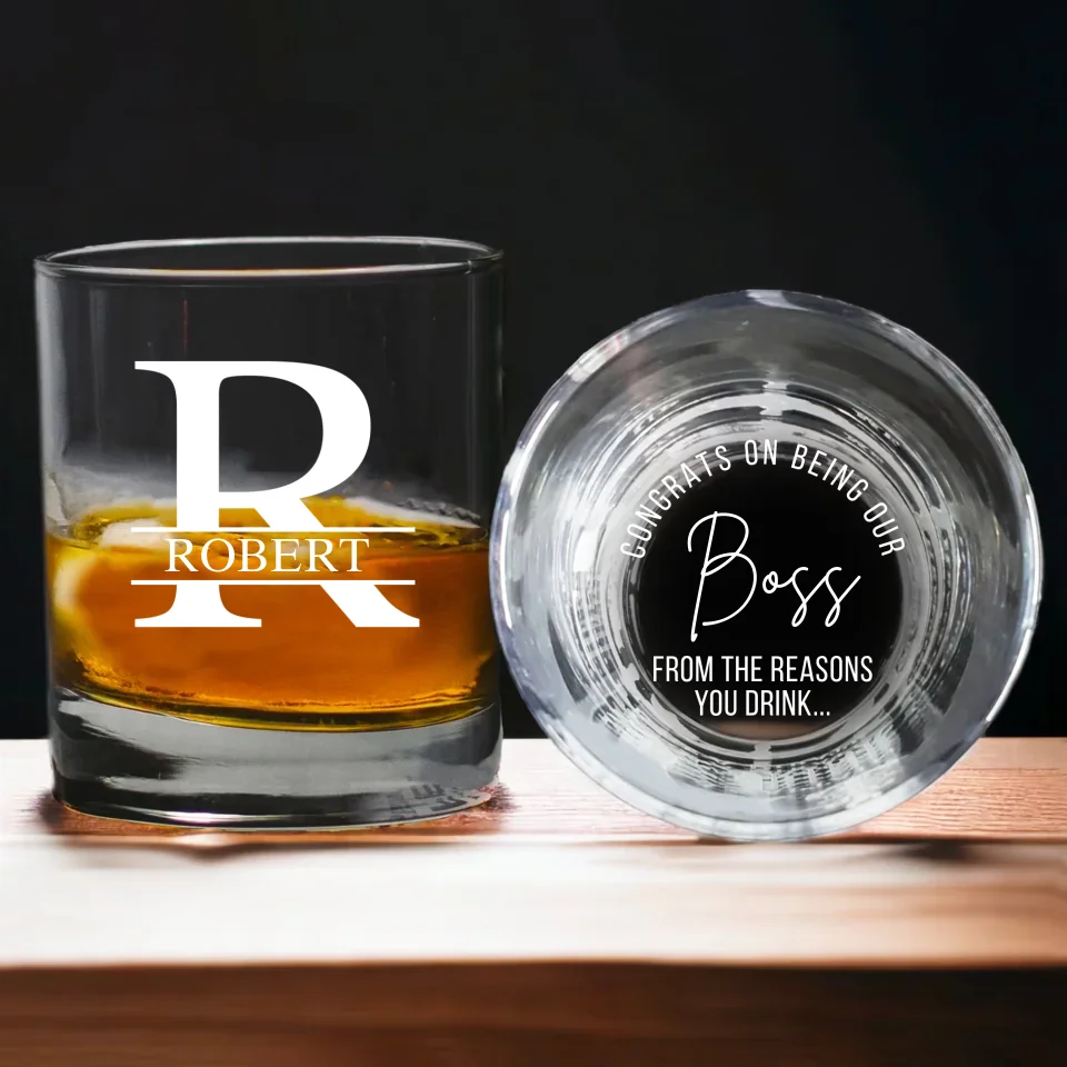 Congrats From the Reasons You Drink - Whiskey Glass - Appreciation Gift for Boss, Mentor, Leader, Coworkers - Image 3