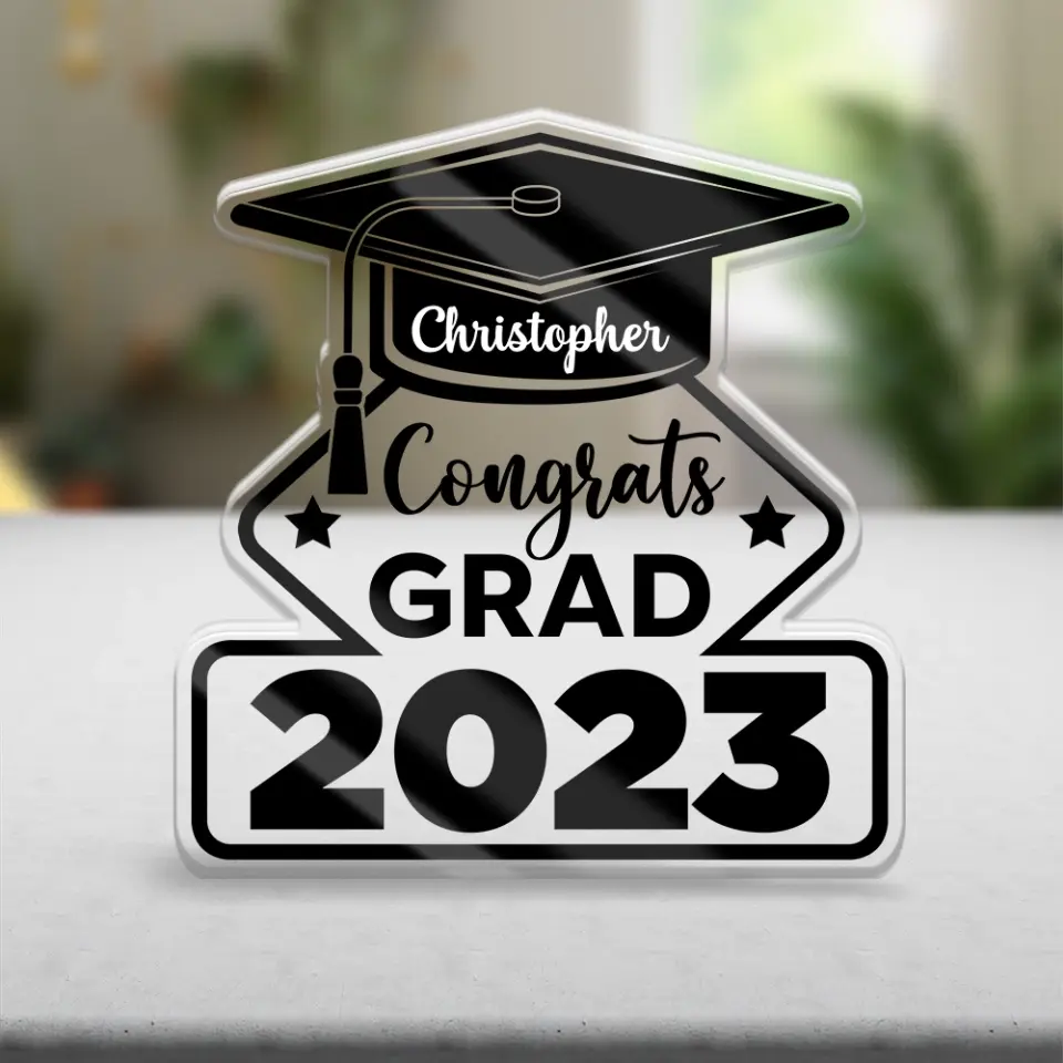 Congrats Grad Class Of 2025 - Personalized Shape Acrylic Plaque - Image 5