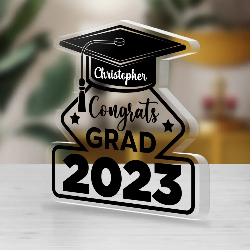 Congrats Grad Class Of 2025 - Personalized Shape Acrylic Plaque - Image 6
