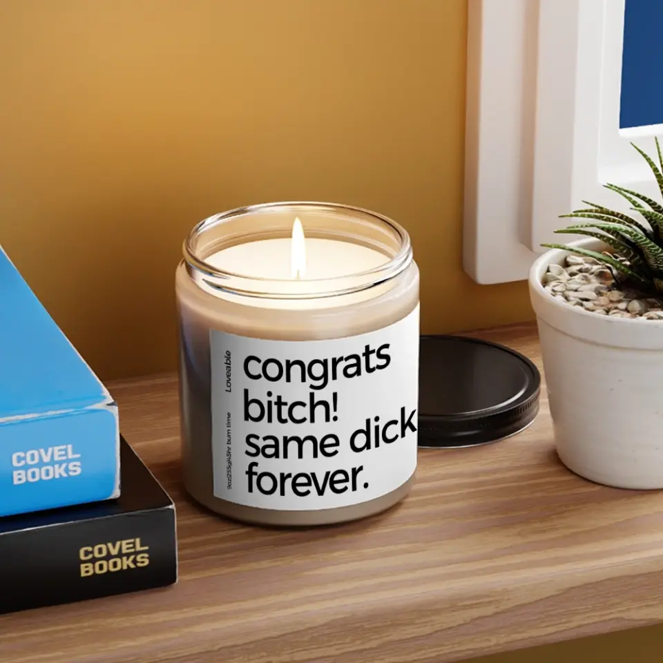 Congrats Same Dick Forever - Personalized Scented Candle - Funny Gift For Friend - Image 4