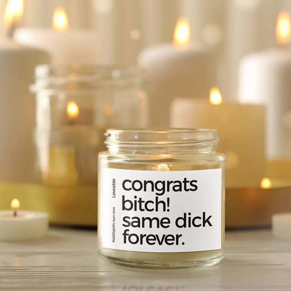 Congrats Same Dick Forever - Personalized Scented Candle - Funny Gift For Friend - Image 5