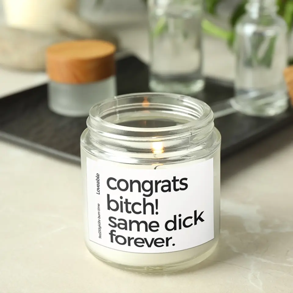 Congrats Same Dick Forever - Personalized Scented Candle - Funny Gift For Friend - Image 7