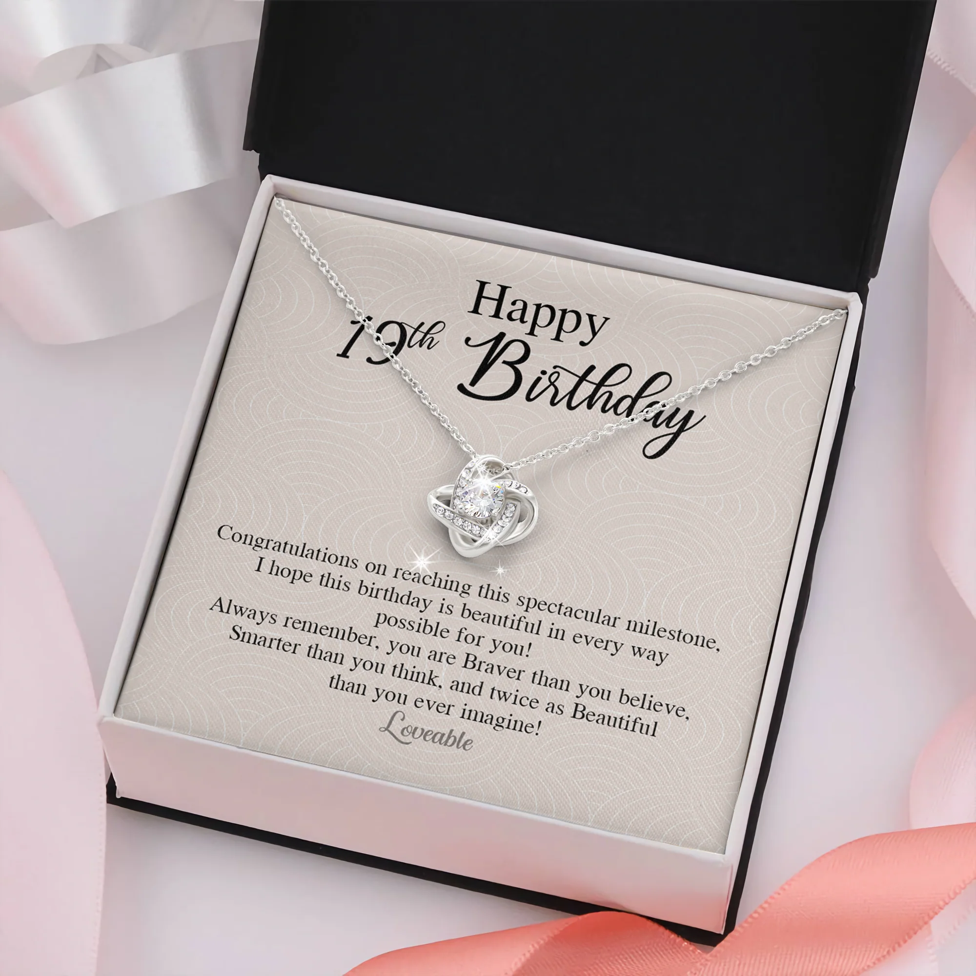 Congratulation on reaching this spectacular milestone - Personalized Necklace - 19th Birthday Gift - Image 3