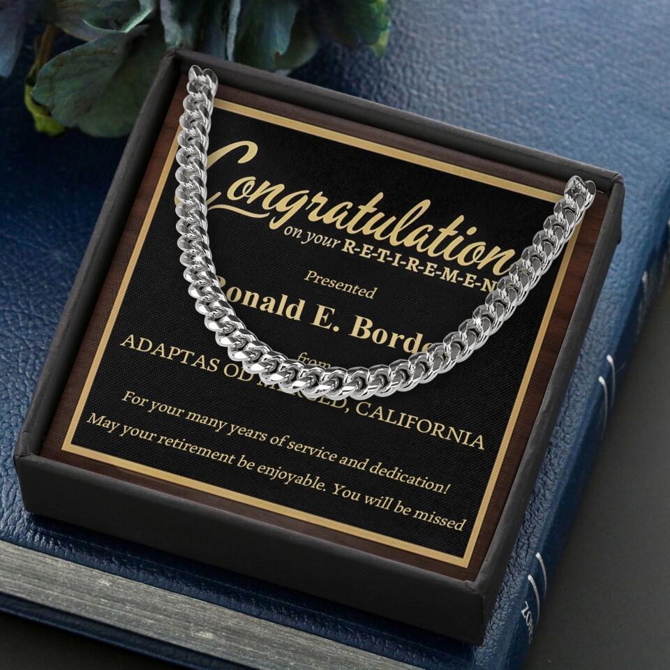 Congratulation on Your Retirement - May Your Retirement be Enjoyable - Personalized Necklace - Retirement Gift for Mentor Boss Coworker - Image 5