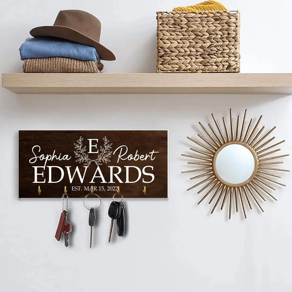 Home Sweet Home Custom Key Holder Marriage Presents - Image 3