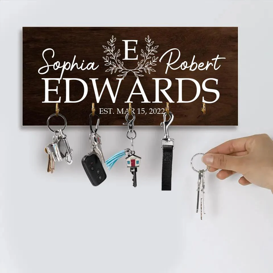 Home Sweet Home Custom Key Holder Marriage Presents - Image 5