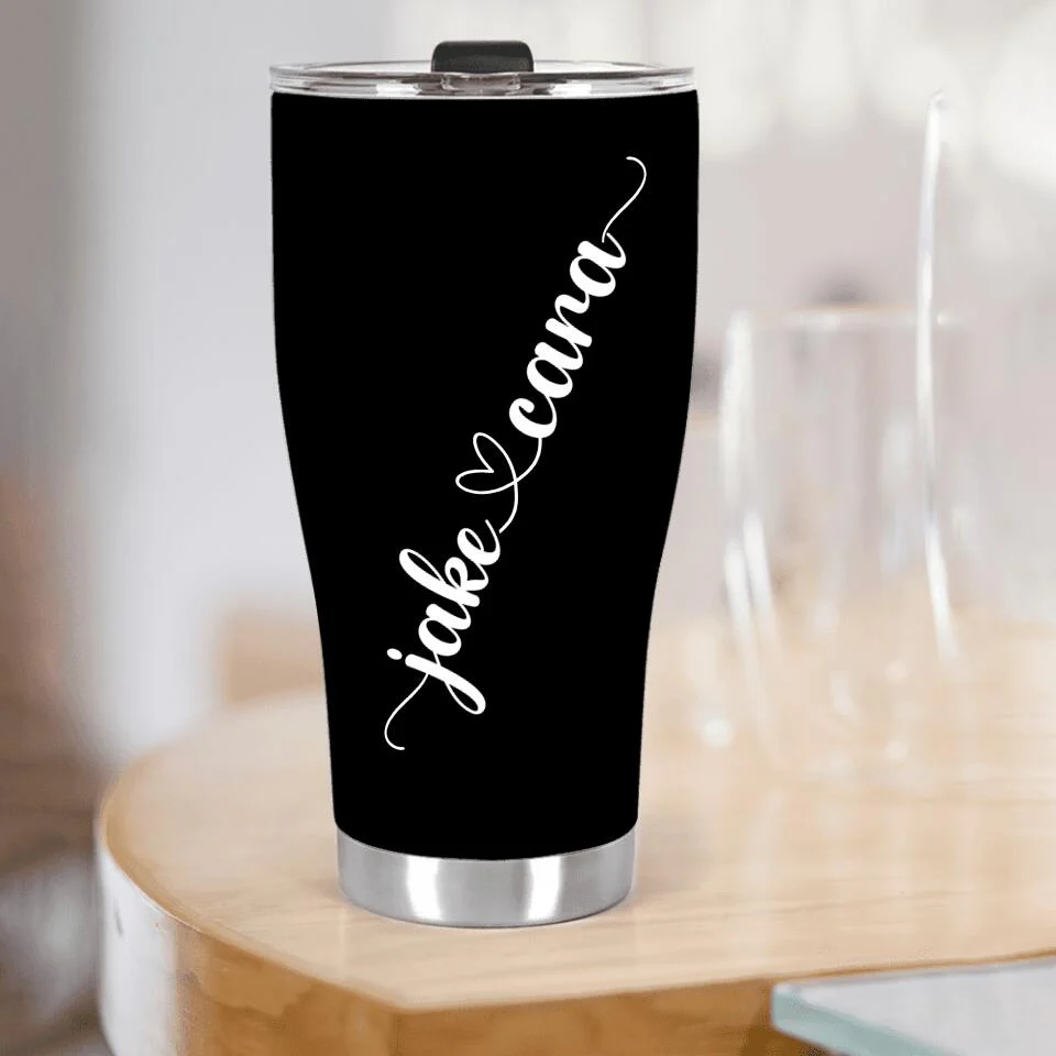 Custom Couples Name - Personalized Curved Tumbler - Gift For Couples - Image 2