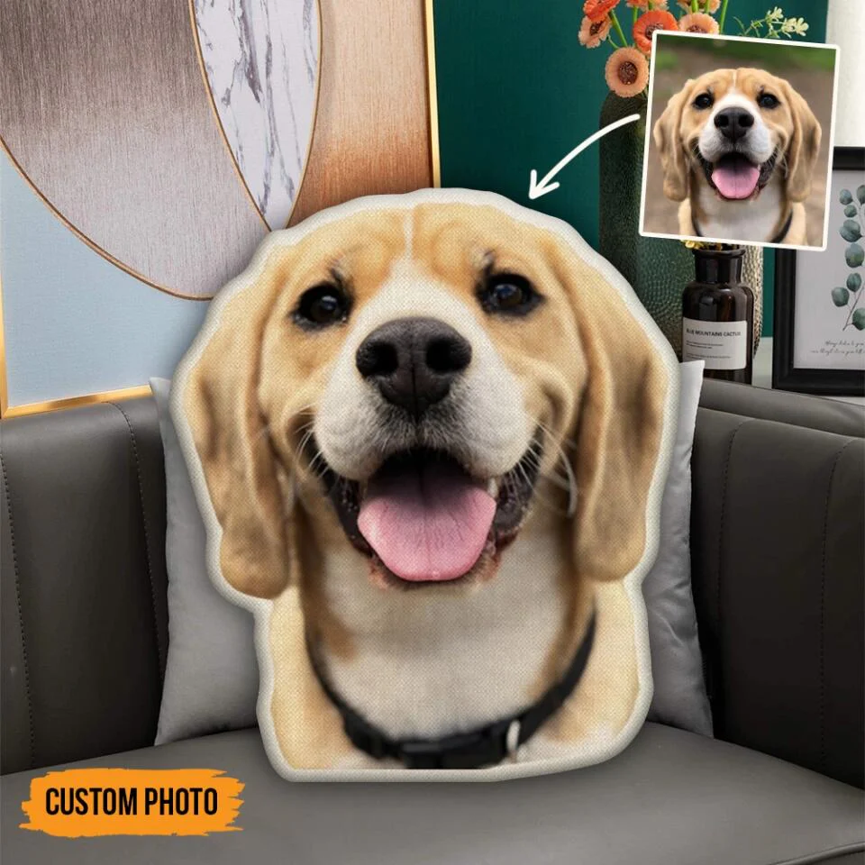 Custom Dog/Cat Face - Personalized Photo Pillow - Gift For Pet Lover - Image 3