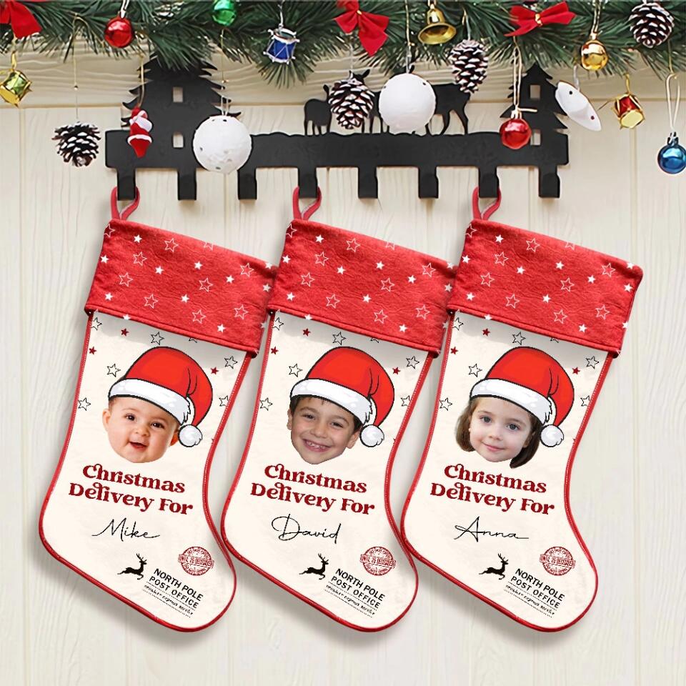 Custom Face Photo Christmas Stocking - Image 6
