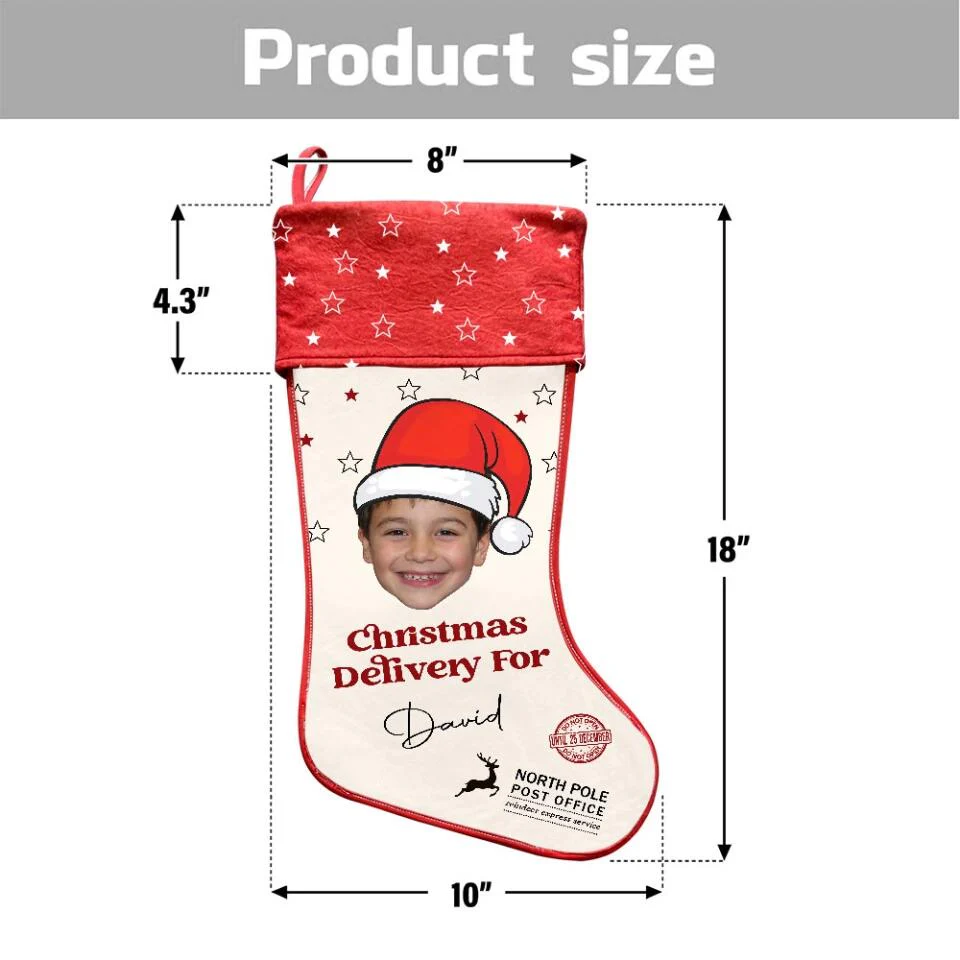 Custom Face Photo Christmas Stocking - Image 7