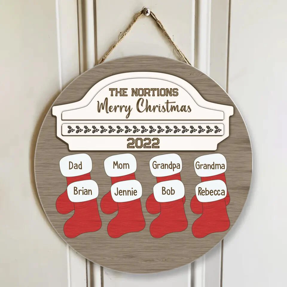 Custom Family Member - Personalized Round Wood Sign - Best Gifts for Family On Christmas - 210IHPNPRW376 - Image 3