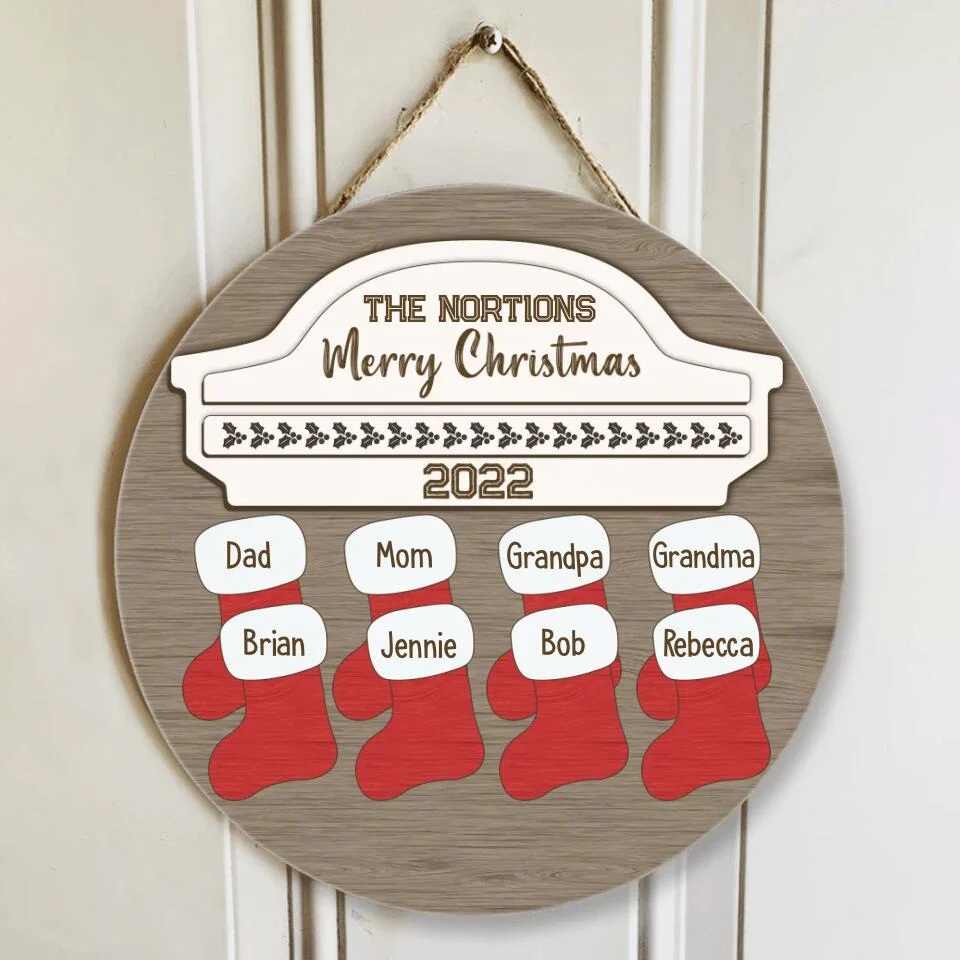 Custom Family Member - Personalized Round Wood Sign - Best Gifts for Family On Christmas - 210IHPNPRW376 - Image 6