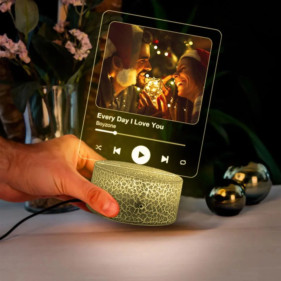 Personalized Valentine Gifts - Custom Favorite Song Name And Singer Custom 3D Light Anniversary Gift For Couples - Image 5