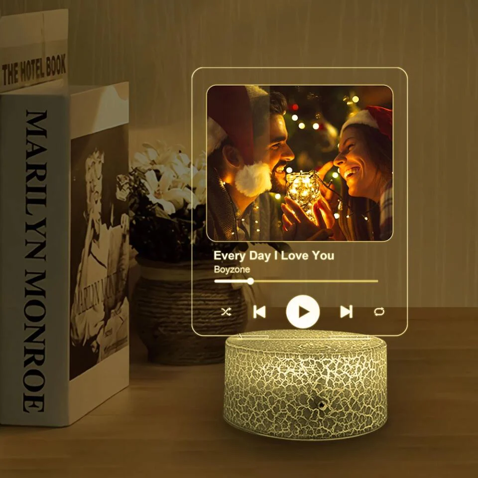Personalized Valentine Gifts - Custom Favorite Song Name And Singer Custom 3D Light Anniversary Gift For Couples - Image 6