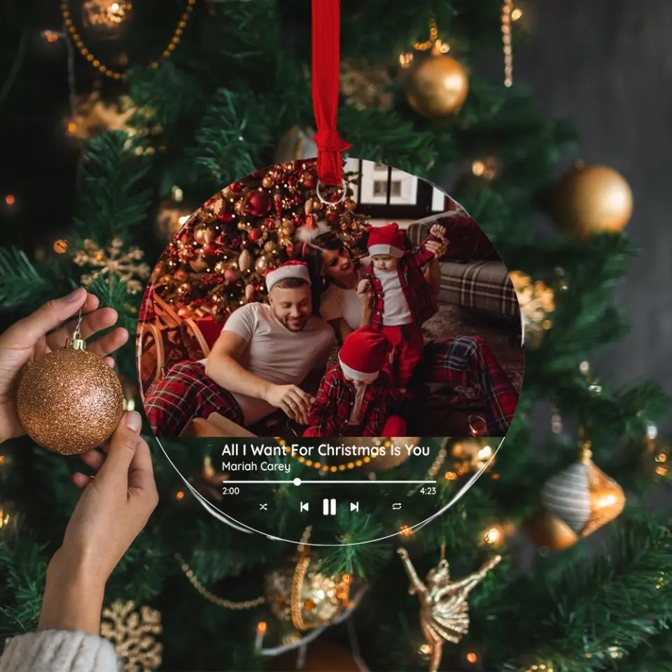 Custom Favorite Song - Personalized Acrylic Ornament with Photo - Christmas Gift for Her Him - Image 5