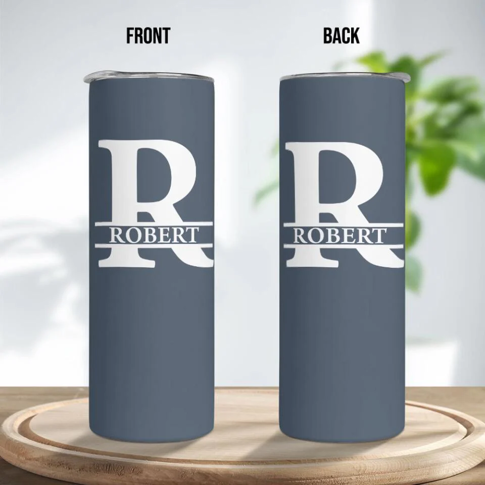 Custom The First Letter And Name Skinny Tumbler - Image 5