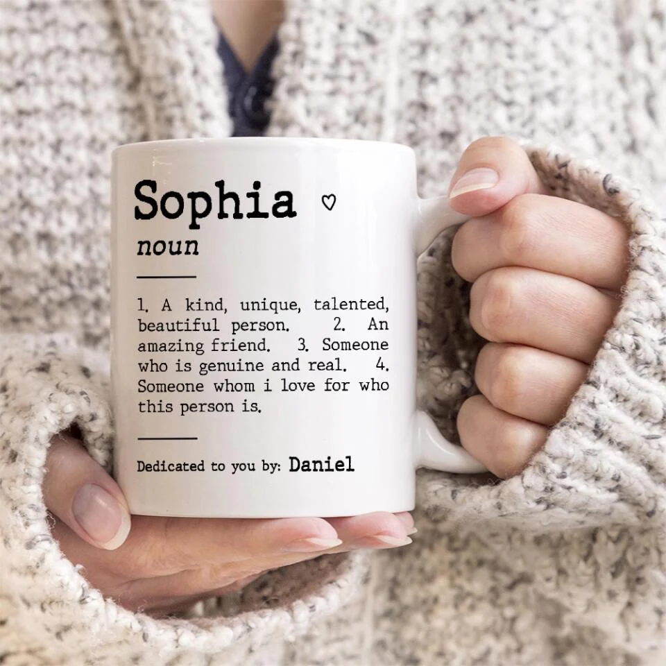 Custom Friend Description White Mug - Image 5