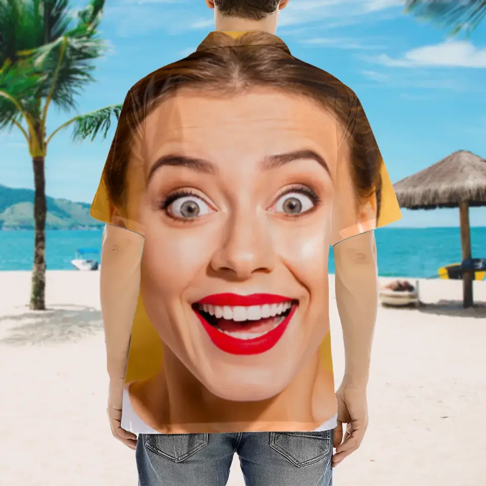 Custom Funny Photo - Hawaiian Shirt - Image 4