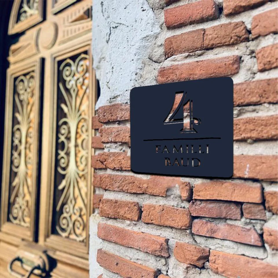 Custom Minimal Metal Address plaque - Personalized Metal Sign - Custom Number and Street Name - Image 4