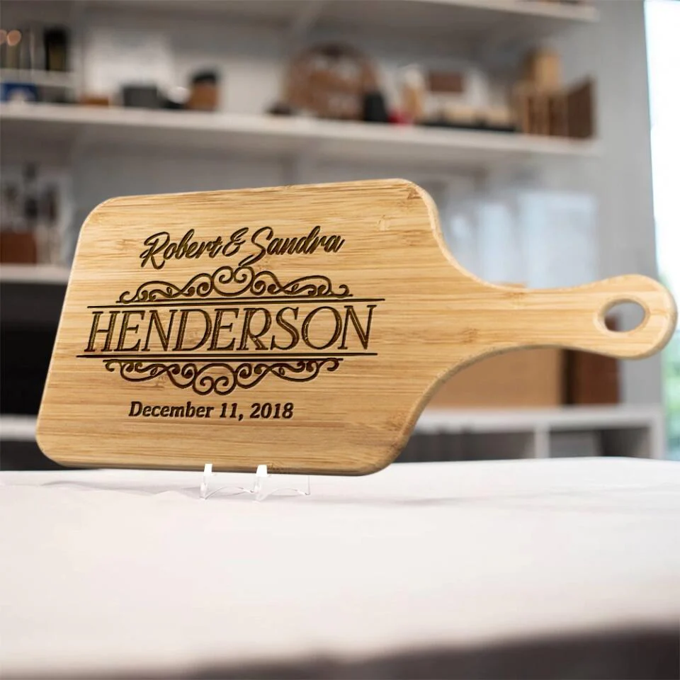 Custom Name And Date In Different Styles - Housewarming Gifts - Custom Wooden Cutting Board - Image 6