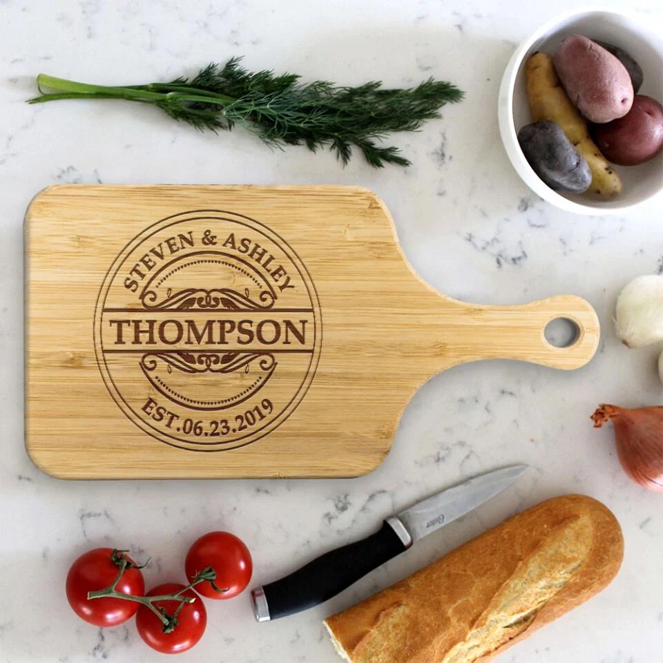 Custom Name And Date In Different Styles - Housewarming Gifts - Custom Wooden Cutting Board - Image 9