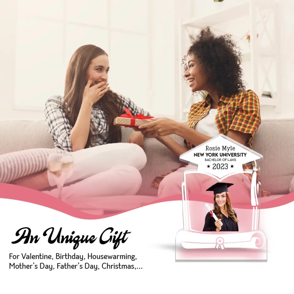 Custom Name & Photo - Bachelor of Laws - Personalized Shape Acrylic Plaque - Gift for Daughter Son on Graduation - Image 6