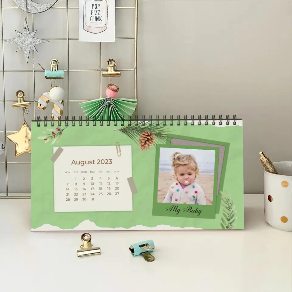 Custom Photo and Message - Personalized Desk Calendar 2025 - Image 10
