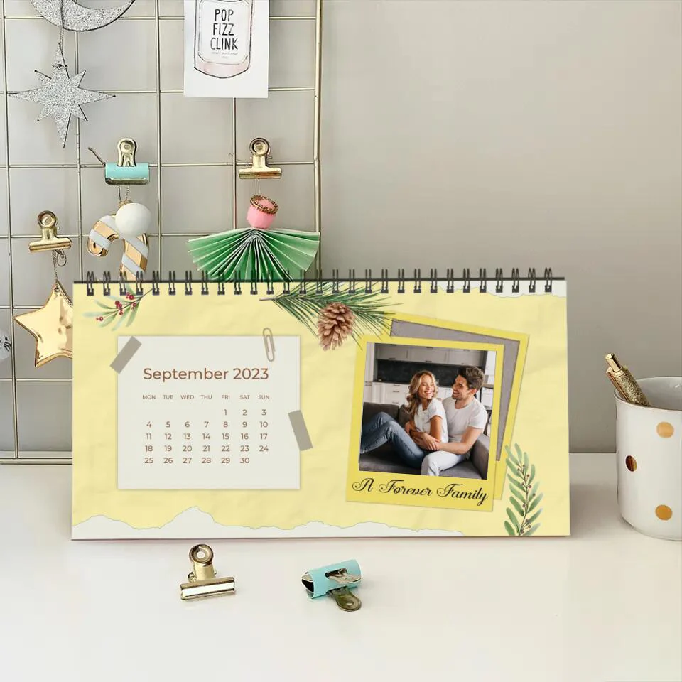Custom Photo and Message - Personalized Desk Calendar 2025 - Image 11