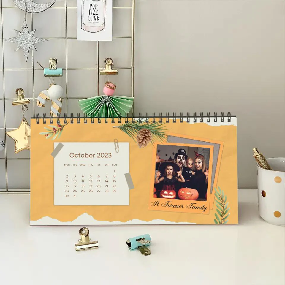 Custom Photo and Message - Personalized Desk Calendar 2025 - Image 12