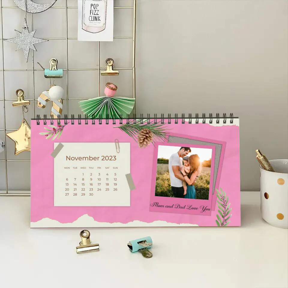 Custom Photo and Message - Personalized Desk Calendar 2025 - Image 13