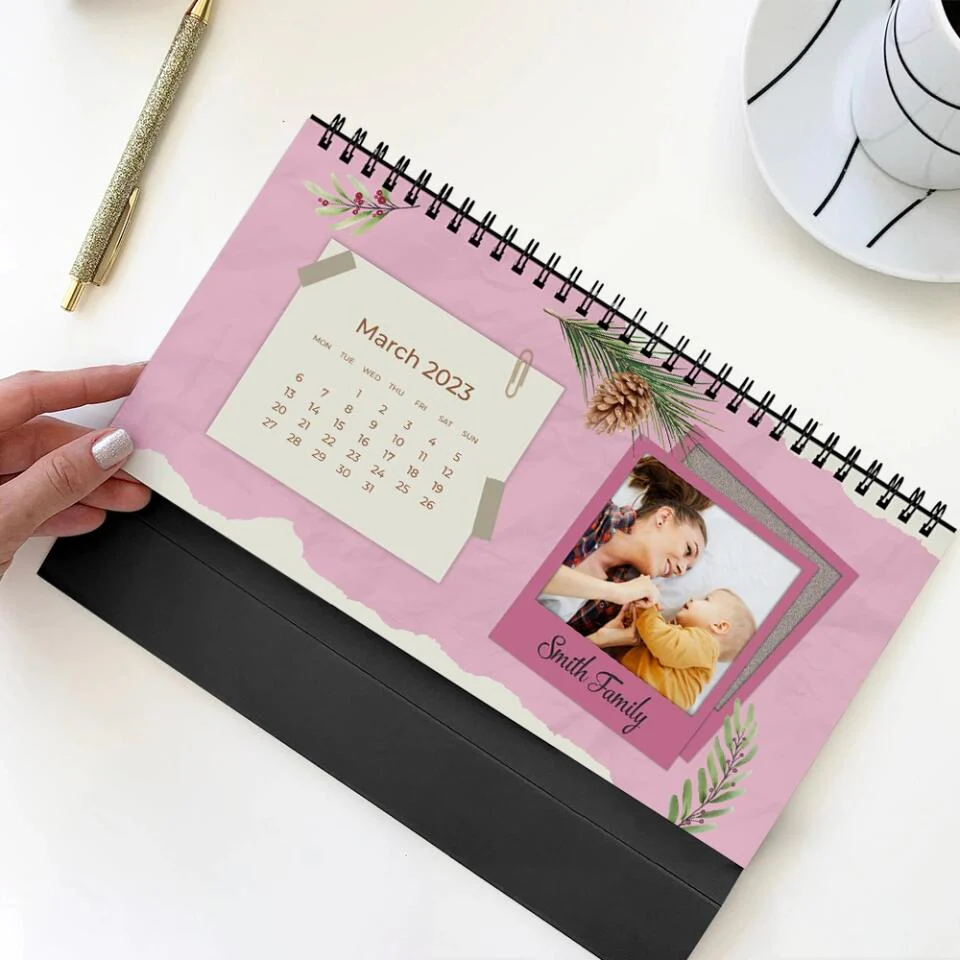 Custom Photo and Message - Personalized Desk Calendar 2025 - Image 15