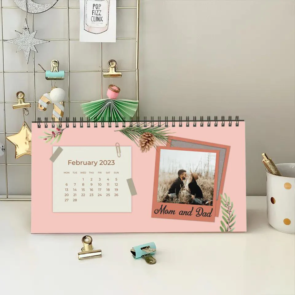 Custom Photo and Message - Personalized Desk Calendar 2025 - Image 4